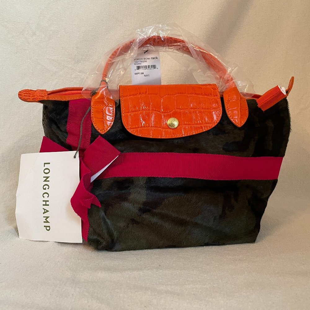 Longchamp Fur and Leather Handbag (Never Used!)